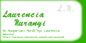 laurencia muranyi business card
